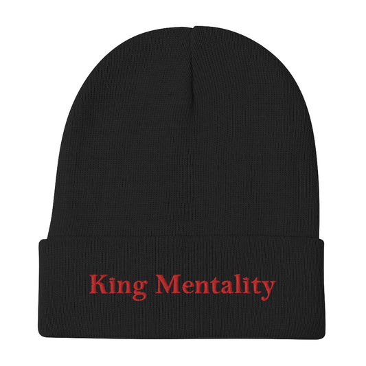 King Mentality Embroidered Beanie