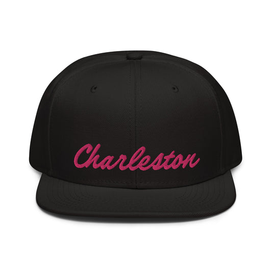 Charleston Snapback (Pink Script)