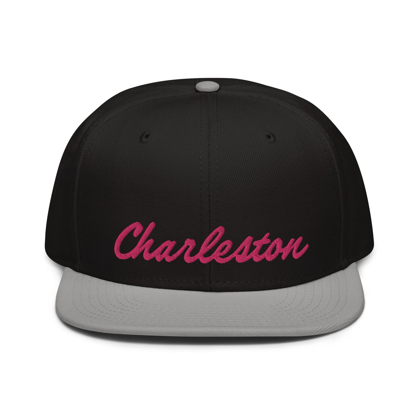 Charleston Snapback (Pink Script)